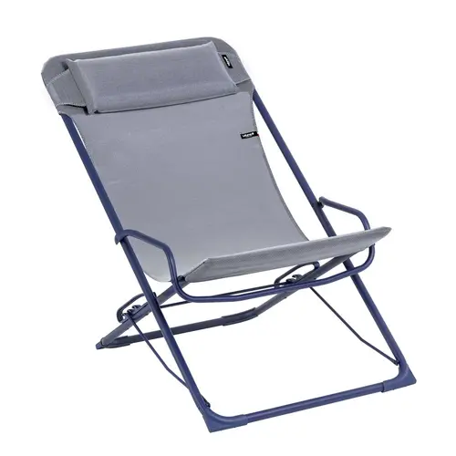 Transat transaswing colorblock Lafuma coloris bleu structure en acier et toile - 60 x 83 x 91 cm
