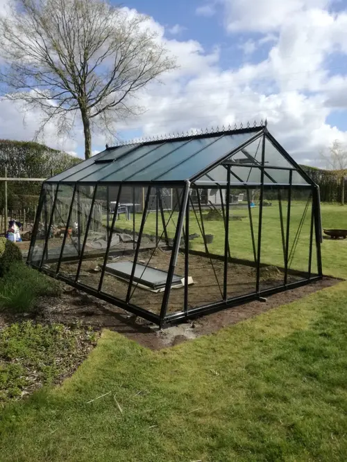Serre de jardin S206 Blackline ACD coloris noir - 380 x 445 cm