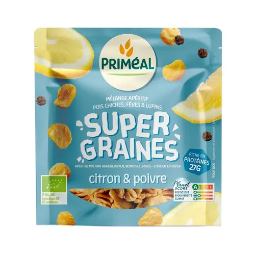 Mélange de graines bio citron poivre Priméal Super Graines - 70 g