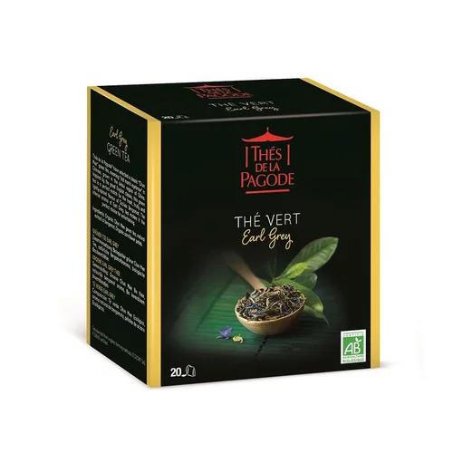 Thé vert Earl Grey bio Thés de la Pagode - 40 g / 20 infusettes