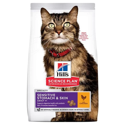 Croquette pour chat adulte avec organisme sensible Hill's - 1,5 kg