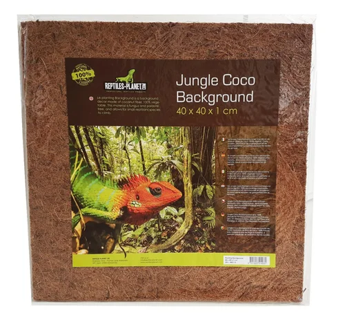 Décor de fond pour terrarium fibre de coco coloris marron Reptile Planet Jungle Coco Background - 40 x 40 x 10 cm