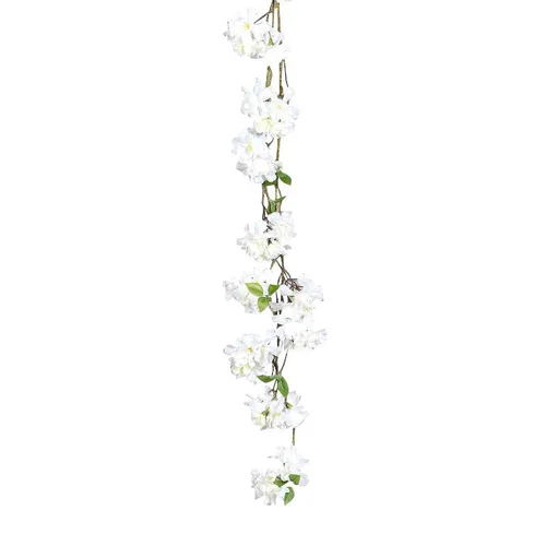 Guirlande de fleurs de cerisier artificiel crème - 129 cm