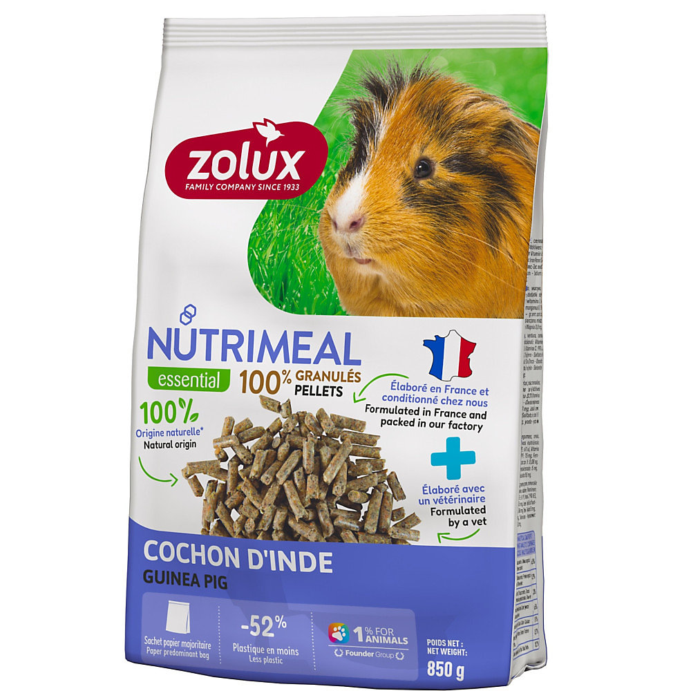 Chien – Aliment Granulés pour cochon d'Inde Nutrimeal sachet de 850 g