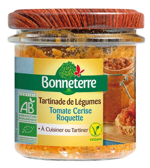 Tartinade à la tomate et à la roquette Bonneterre bio 135 g