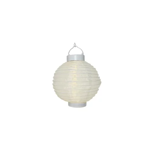 Lanterne ronde solaire blanche à LED blanc chaud Ø 20 cm