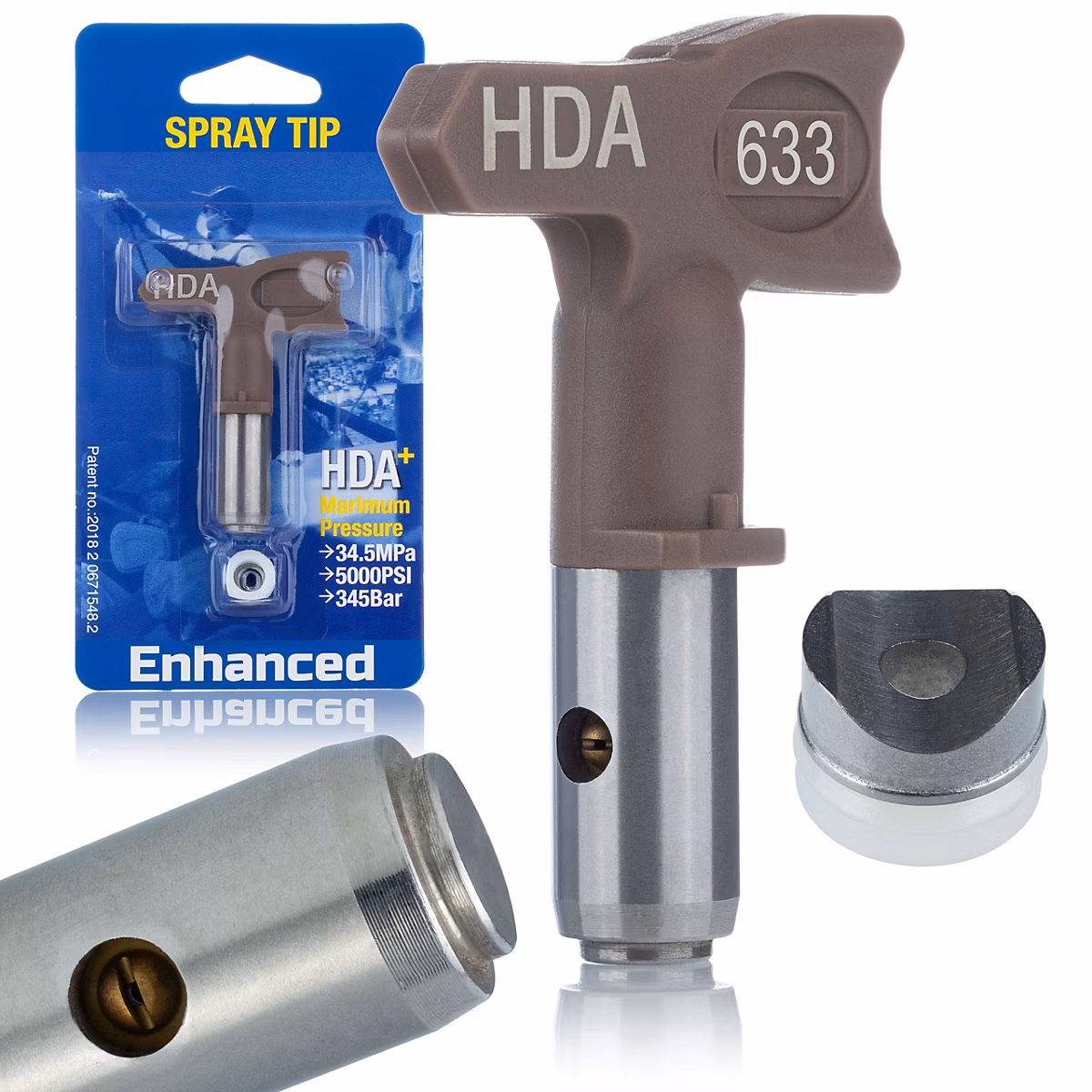 Buse de Pulvérisation HDA+ 633 – Jet 30 cm, Métal Nickelé, Pour Enduit et Lissage, Haute Précision