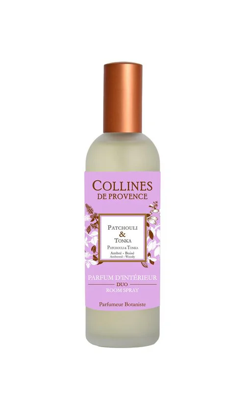 Parfum d’intérieur en flacon spray Collines de Provence Patchouli Tonka - 100 ml