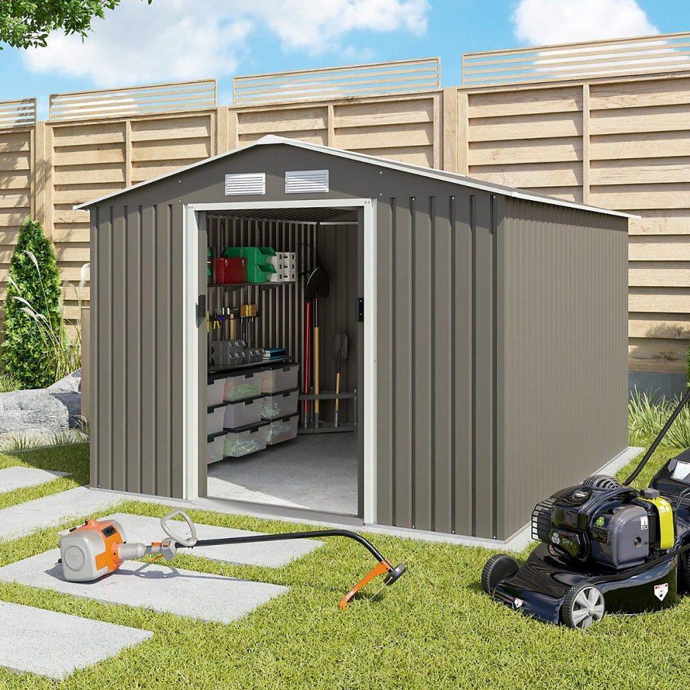 Abri de jardin métal 7 – 30 m2 + kit d'ancrage