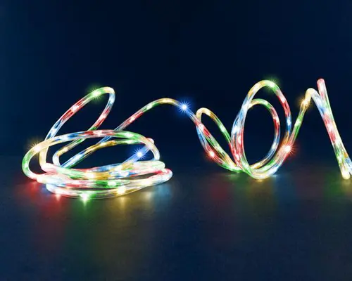 Guirlande lumineuse à 250 micro LED multicolore et tube transparent Fil Lumière® - 7,5 m