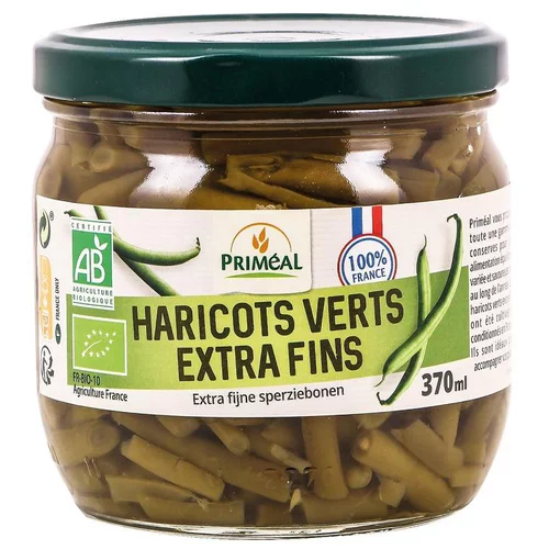 Haricots verts extra fins bio origine France - 370 ml