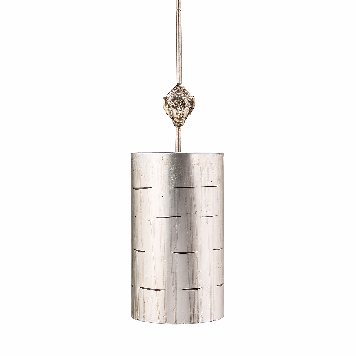 Elstead Fragment – Petite suspension ronde à 1 ampoule en argent vieilli, E27