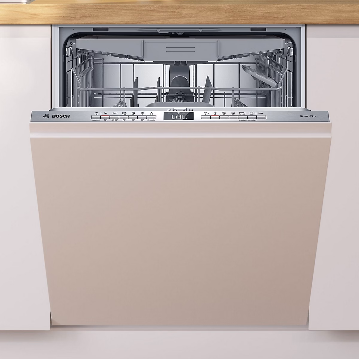 Lave-vaisselle encastrable 14 couverts Bosch SMH4EVX08E l.59 – 8 x H.81,5 x P.55 cm blanc