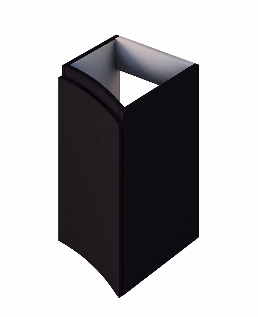 Meuble complément sous vasque l.34 cm noir mat – version gauche Vague