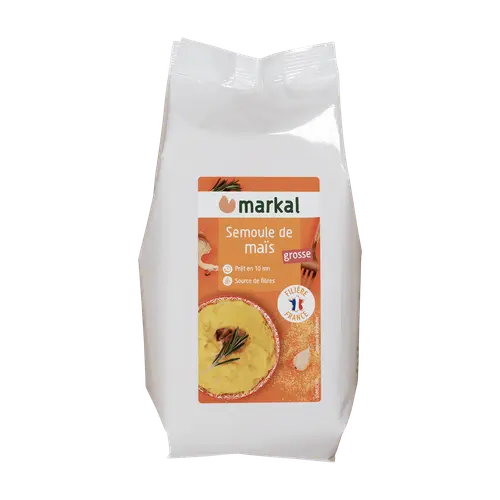 Semoule de maïs grosse bio en sachet de 500 g