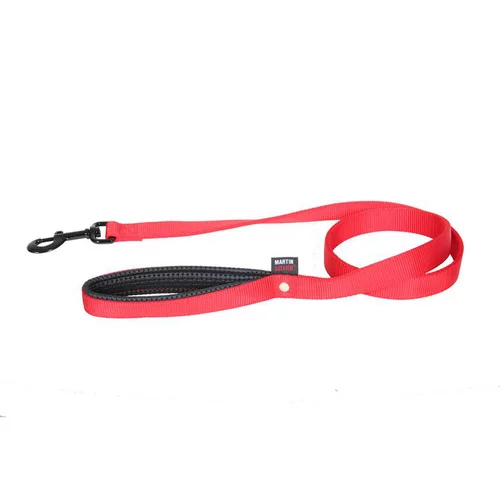 Laisse double rouge taille 25/120 en nylon