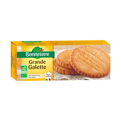 Grande galette pur beurre bio paquet Bonneterre - 175 g
