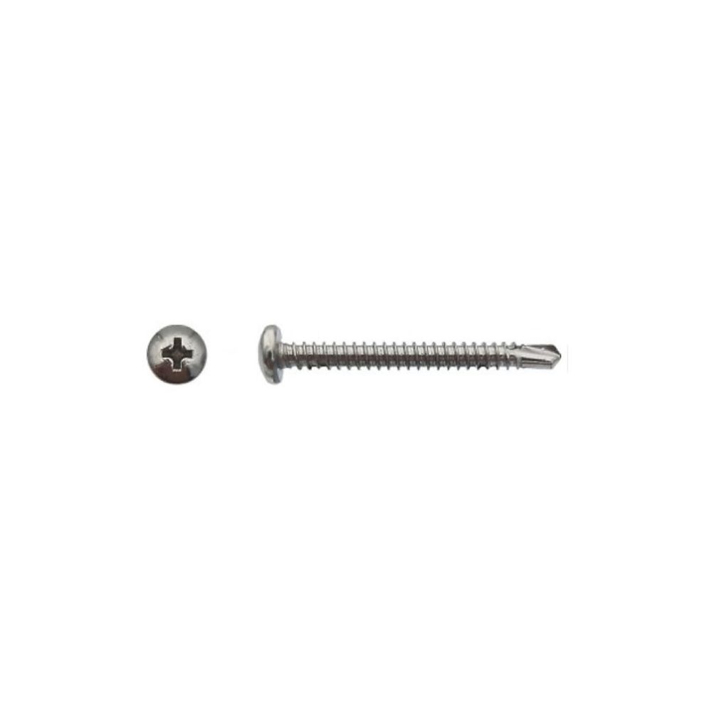 200 Vis Autoperceuses Tête Cylindrique Phillips 4.8 × 15.9 mm – DIN 7504 M, Inox A2, D-Work