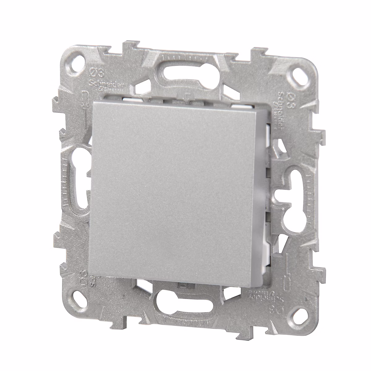 Interrupteur va | et – vient connexion rapide 10A Schneider Electric Unica Déco aluminium