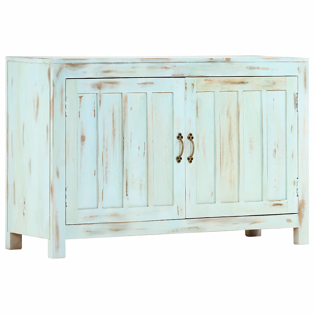 Buffet Bleu clair 110 × 35 × 70 cm Bois de manguier massif vidaXL