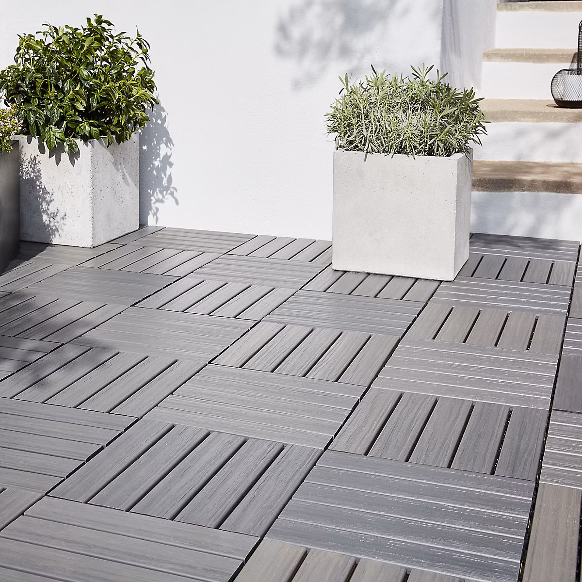 Dalle clipsable composite gris Lempa 30 × 30 cm vendue par 4 pièces