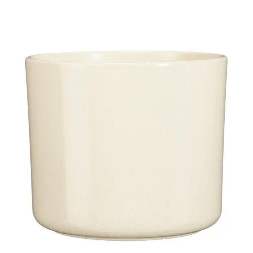 Pot rond coloris beige en céramique Fedor Mica Decorations - 20 x Ø 22,5 cm