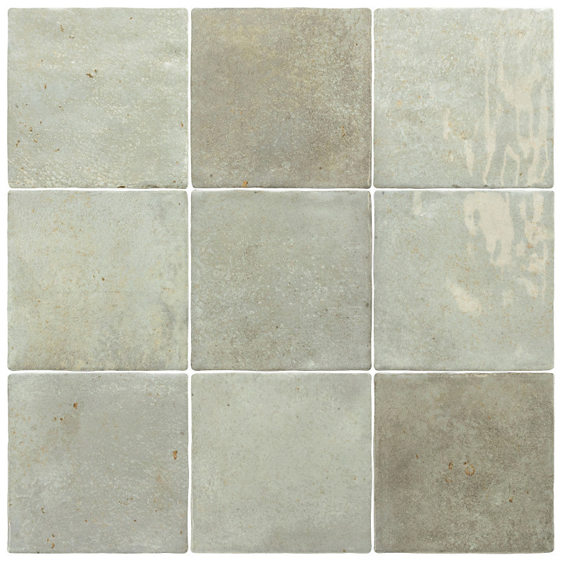Carrelage mur effet pierre gris vert 10 × 10 cm brillant – VERTICALE GREEN FIELD