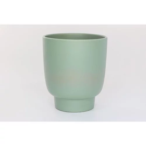 Cache-pot en céramique vert sauge mat Haut Calm - Ø 13/12 x H 15 cm