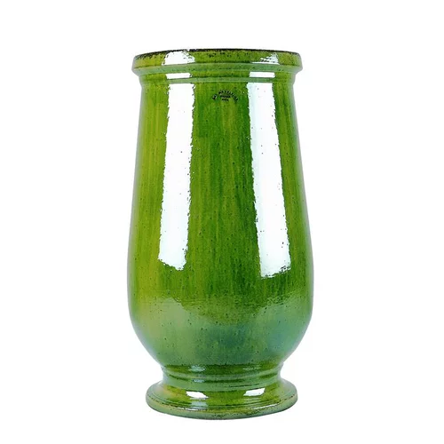 Jarre à huile verte en terre cuite émaillée H 71 x Ø 40 cm