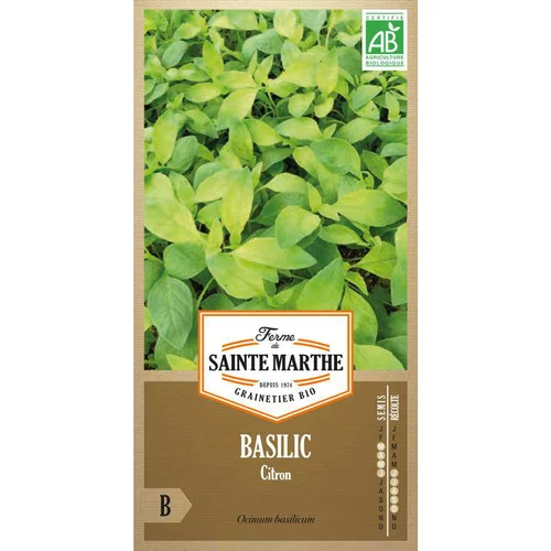 Graines de basilic citron bio Ferme de Sainte Marthe - graines à semer