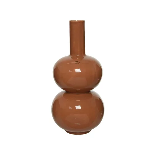 Vase en céramique brun forme boule Ø 19,5 x H 41 cm