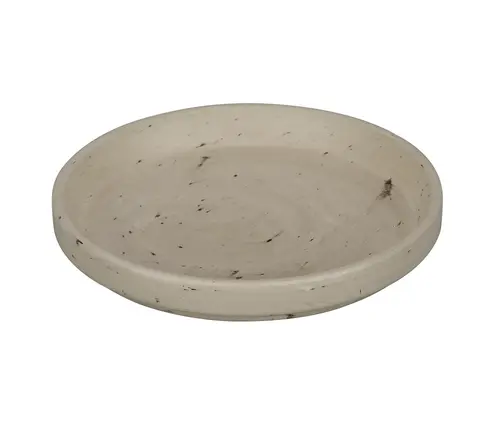 Soucoupe en terre cuite coloris granite - Ø 9 x H 1,4 cm