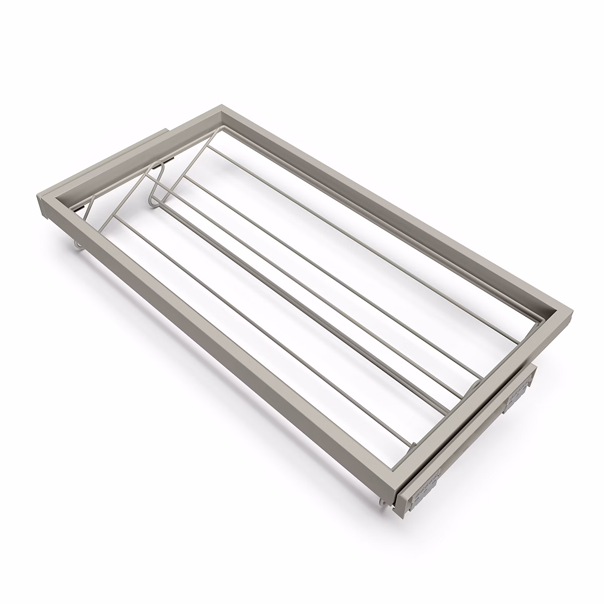 Emuca Kit de rangement de chaussures en métal et cadre avec coulisses à fermeture souple pour armoire – réglable, module 900mm