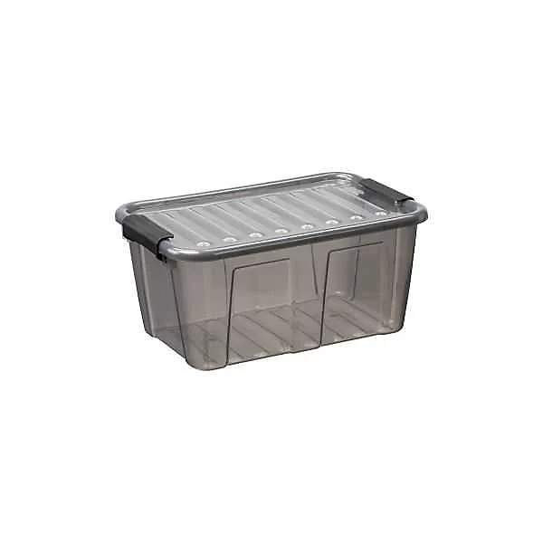 Boîte de rangement avec couvercle Home Box 8 litres – Gris