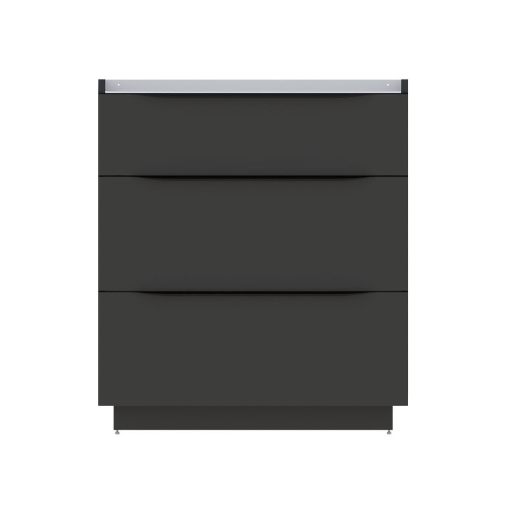 Meuble sous vasque à poser l.80 x H.88 x P.50 cm – noir mat | Pamili