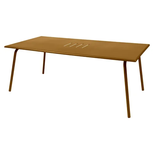 Table Monceau coloris vert en acier Fermob - 194 x 94 cm