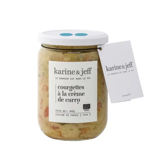 Courgettes bio à la crème de curry 440 g