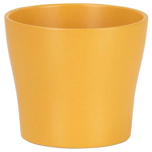 Cache-pot en céramique jaune Scheurich 808 Curcuma - Ø 13 cm