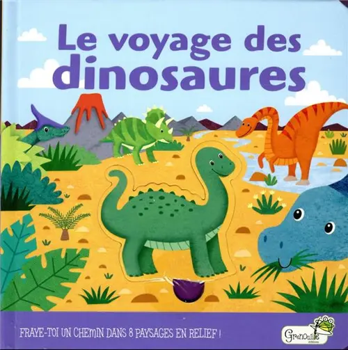 Livre pop-up "Le voyage des dinosaures" aux Éditions Grenouille