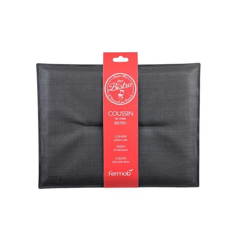 Coussin bistro Fermob coloris carbone en TTE et mousse 28 x 38 cm