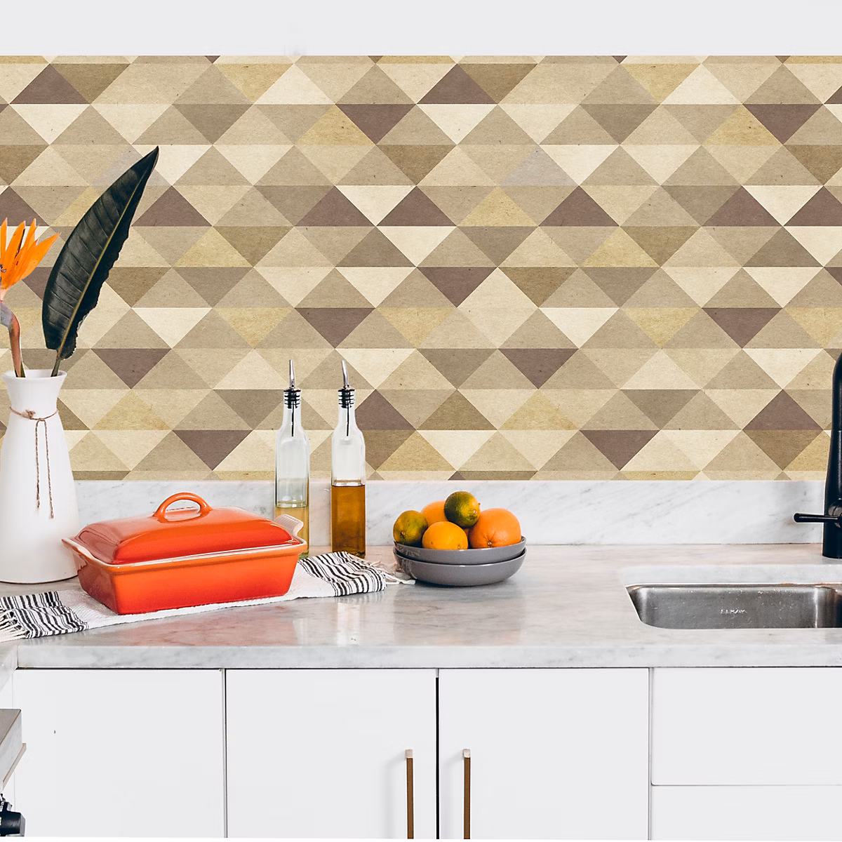Crédence adhésive design triangle 321 – 30 × 70cm