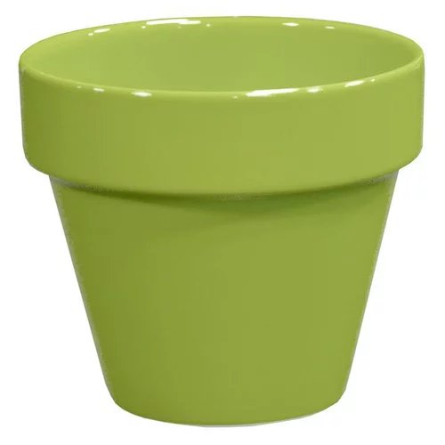 Pot horticole émaillé moutarde Ø 10 x H 10 cm