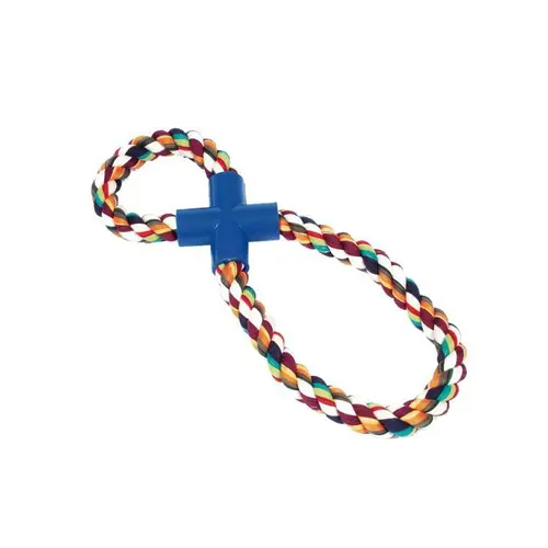Jouet 30cm corde Super 8 multicolore pour chien