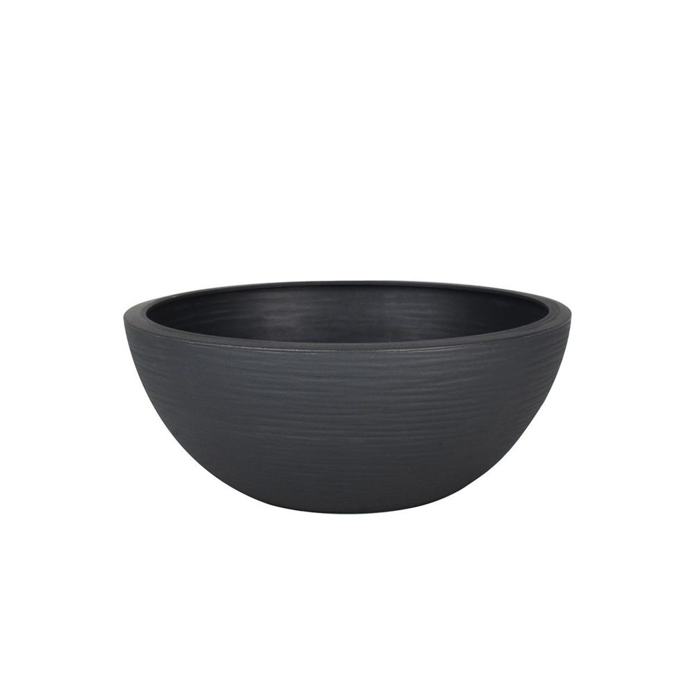 Eda Pot de fleurs vasque en plastique graphit up anthracite - ø 30 cm - eda – Aménagement du jardin