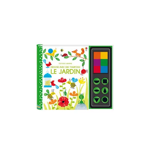 Le livre " Dessine avec des tampons... Le jardin " aux Éditions Usborne Publishing