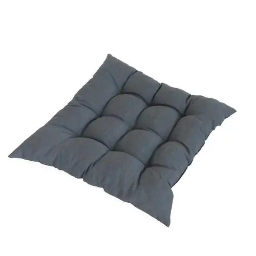 Assise de fauteuil matelassée en polyester/coton coloris pierre Cap - 46 x 46 x 9 cm