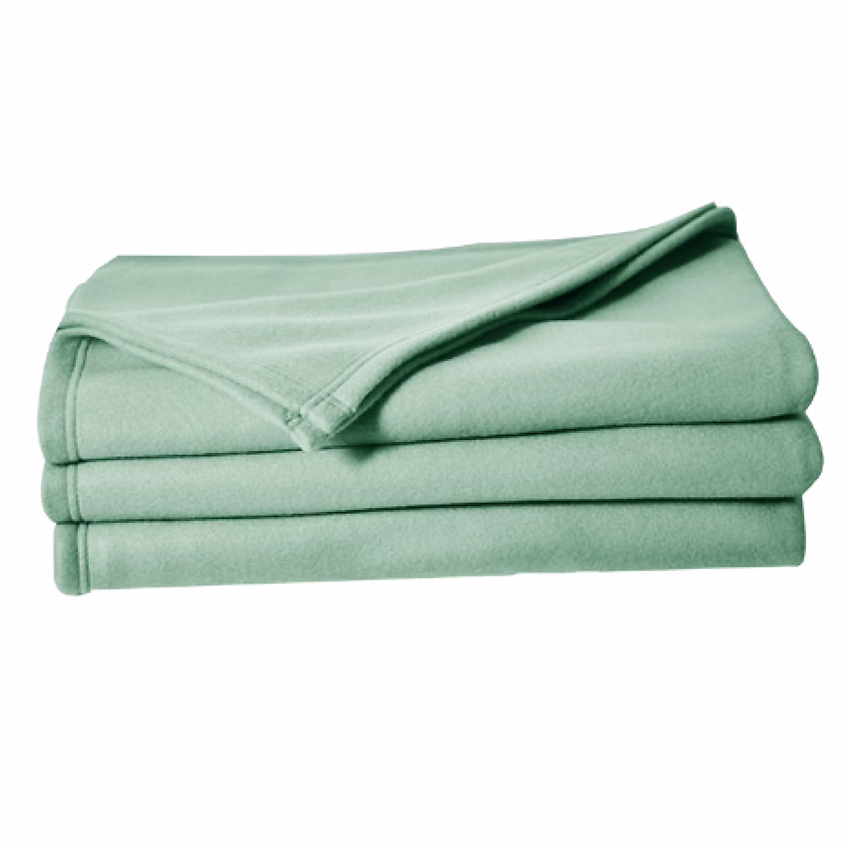 Couverture en polaire unie (240 × 260 cm – Vert tilleul)