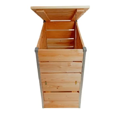 Composteur steel en bois Mon Petit Potager 80 x 45 cm - 246 L