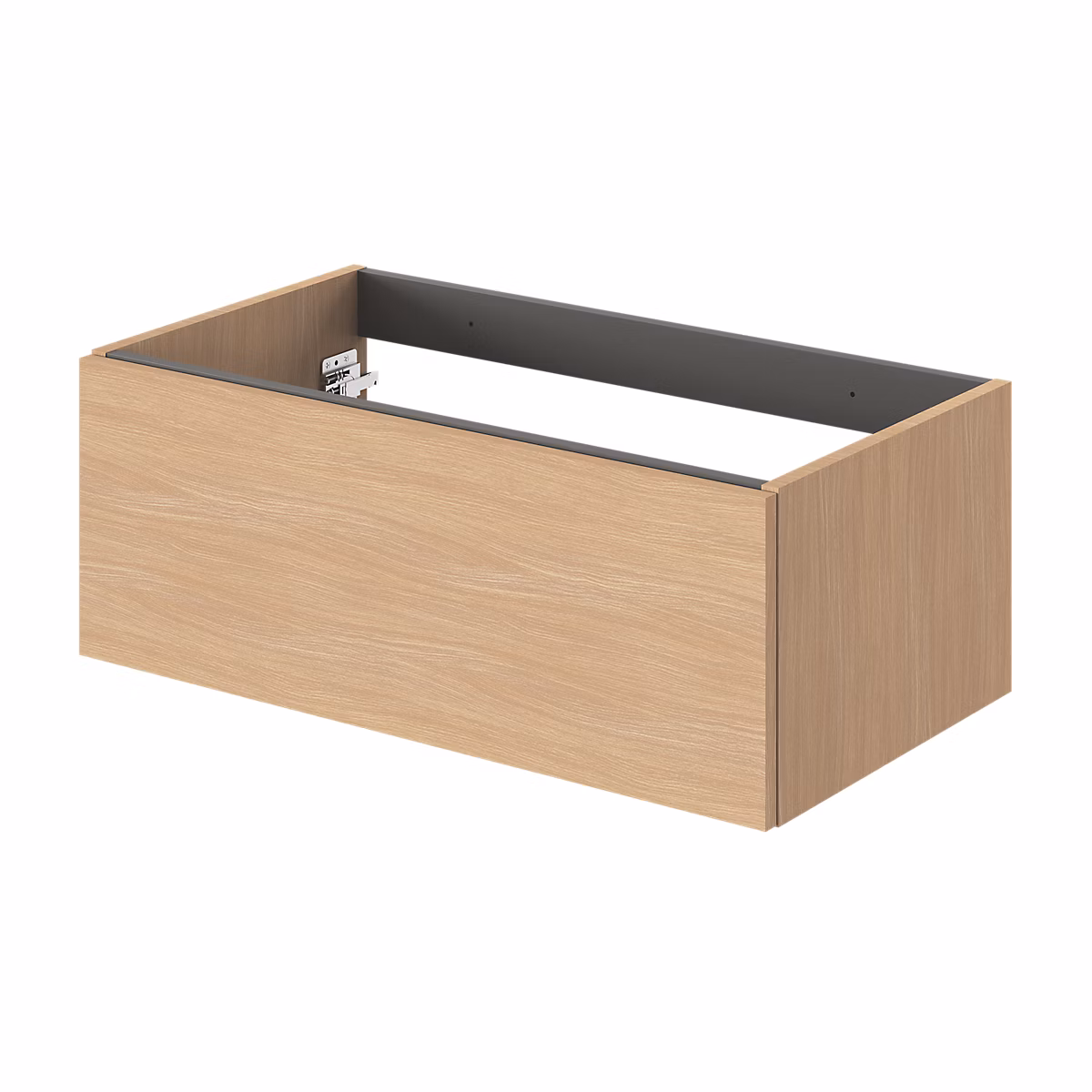 Meuble sous vasque l.80 x H.30 x P.45 cm – effet chêne | 1 tiroir sans poignée | Kentia