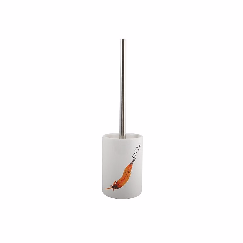 Accessoire WC – Brosse wc avec support Céramique INDIA Blanc Orange MSV